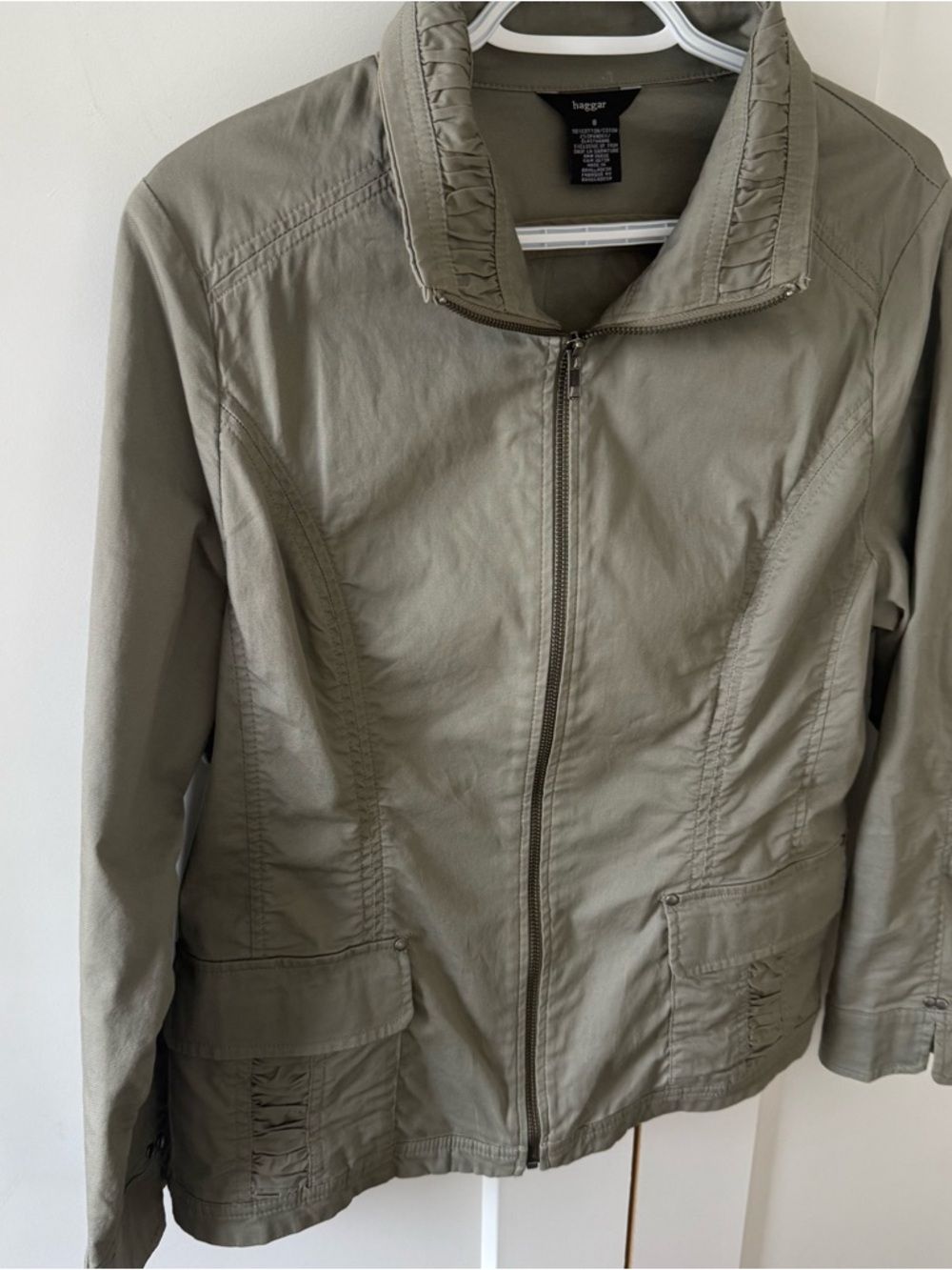Haggar Olive Green Utility Zip Jacket - Women's